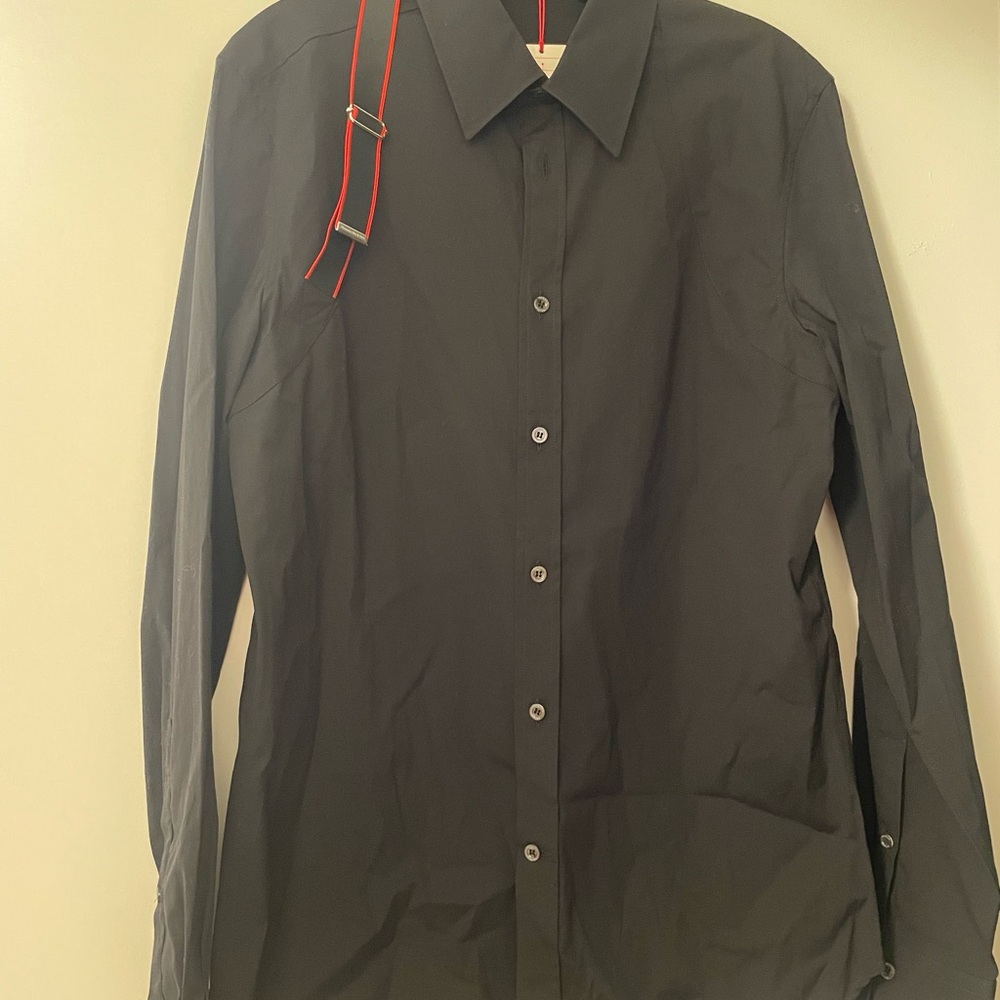 Alexander McQueen Black Men's Casual Button-Down Shirt